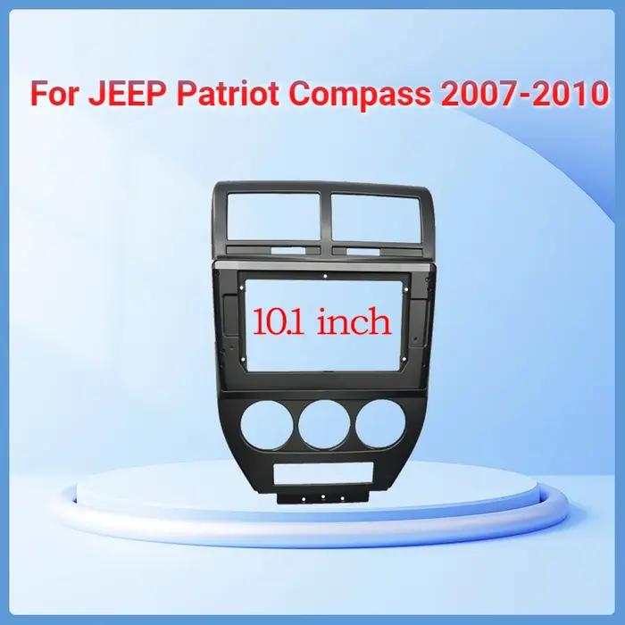 Cadre de panneau de Fascia en plastique pour autoradio, 2 Din, 10.1 pouces, pour JEEP Compass Patrio