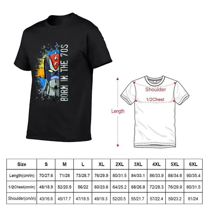 T-shirt pour homme motif robot Goldrake Born In the Seventies, vêtement pour homme