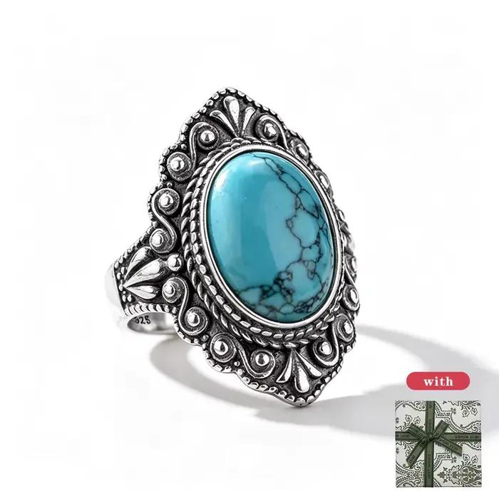 Bagues en argent vintage personnalisées avec boîte cadeau