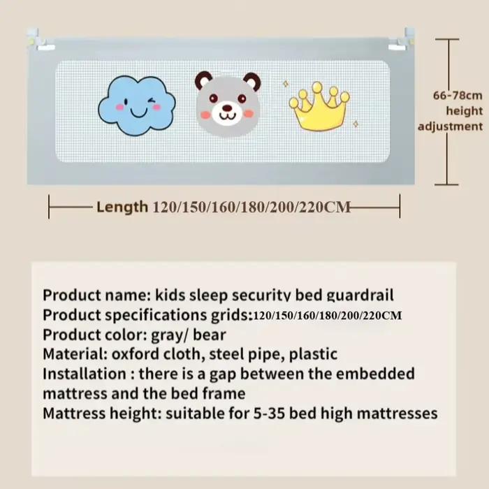 Garde-corps de lit de bébé pour tout-petits, rails latéraux de lit pour lit double, Queen Size, bala