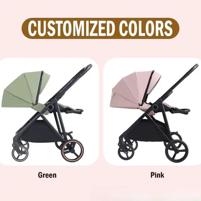 2025 nouvelle poussette bébé C15 légère et facile à plier poussette bébé avec quatre roues absorbant