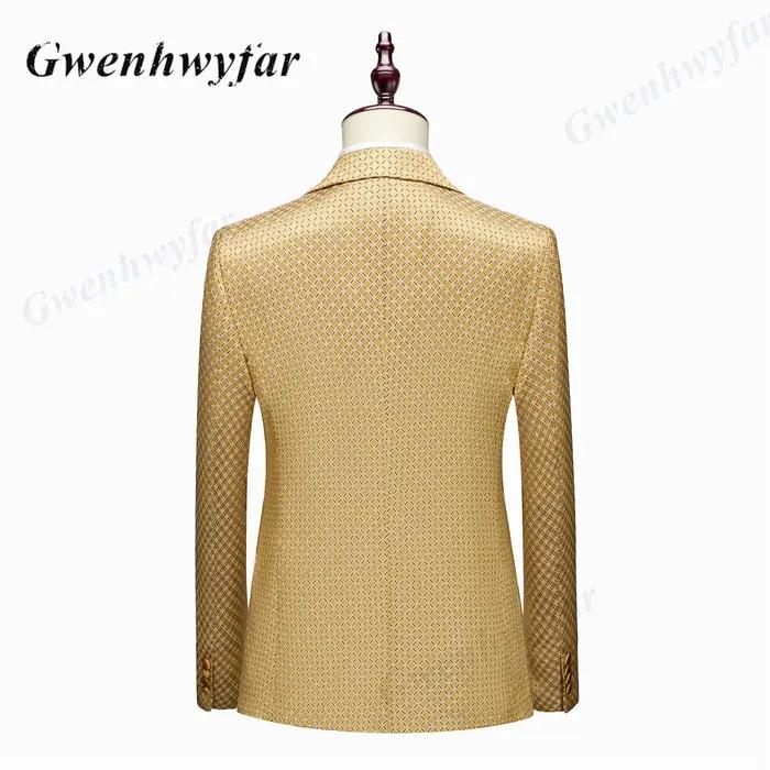 Gwenhwyfar blé-or modèles costumes pour hommes 2026 automne costumes de fête comprenant plaine or re