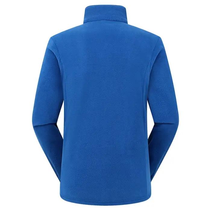 Veste polaire douce avec poches Manteau léger à fermeture éclair complète pour loisirs en plein air