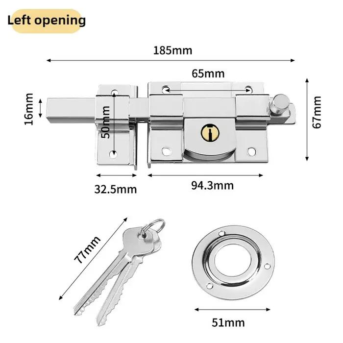 Porte de clôture renforcée, Clé croisée, Serrure extérieure de style ancien, Porte antivol, Porte en