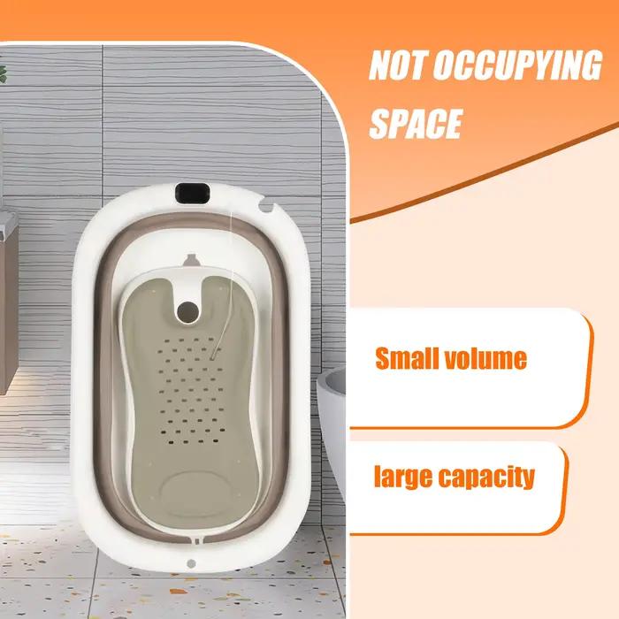 Baignoire Pliable Bébé, Baignoire Pliable Pour Nouveau-Né Avec Coussin (0-24 Mois), Cadeau de Naissa