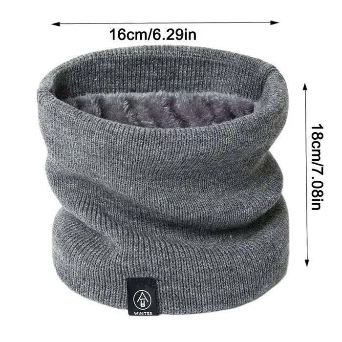 Écharpe Snood unisexe en cachemire solide pour hommes et femmes, anneau de cou, optique chaude, mode