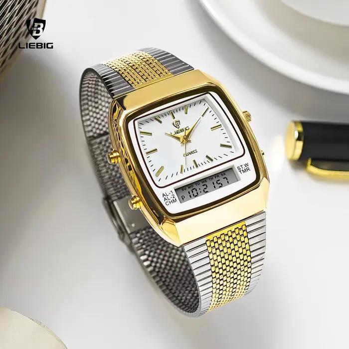 Montres à quartz LIEBIG de luxe à double affichage pour hommes et femmes, mode, sport de plein air,