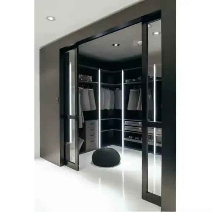 Système de dressing moderne sur mesure, design de garde-robe en bois pour mobilier de dressing