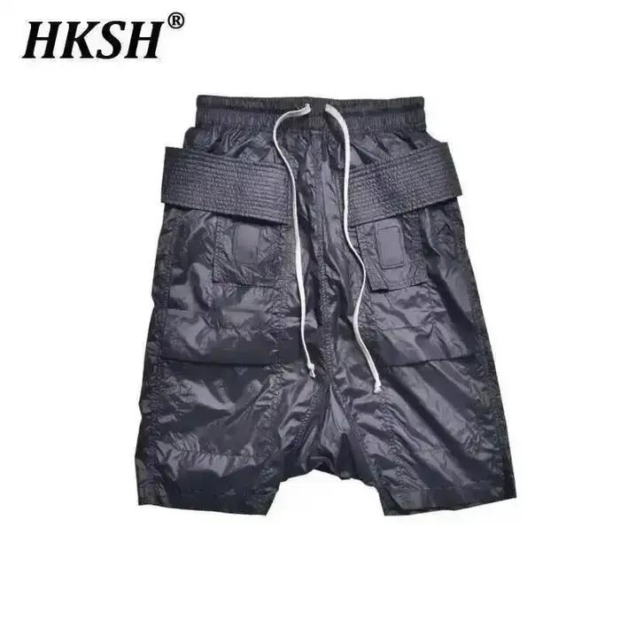 HKSH printemps été nouveau mince genou longueur pantalon jeunesse haute rue mode Shorts hommes Ins T