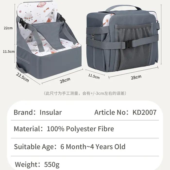 Coussin de siège rehausseur ventilé antidérapant pour enfant portable et étanche pour sorties en famille et voyages