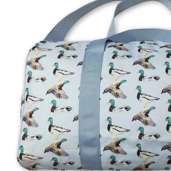 Sac de voyage en toile de coton à rayures avec sangle
