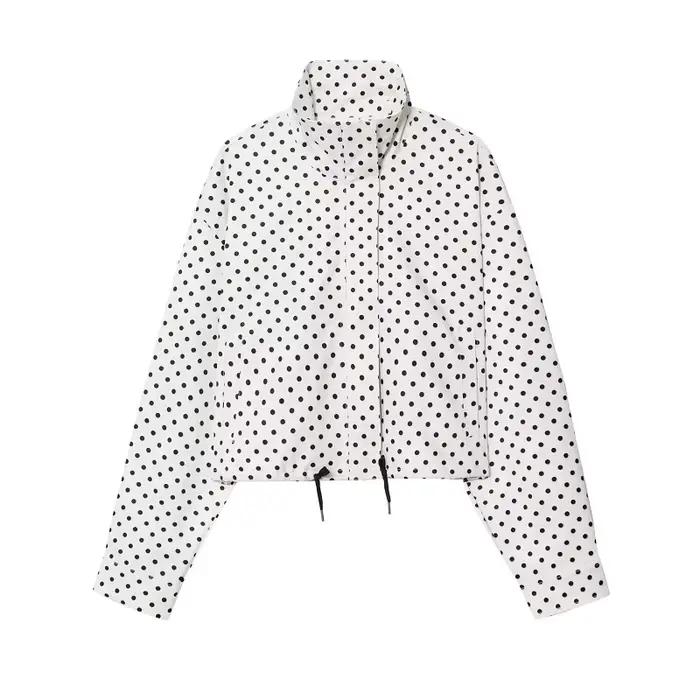 MUJER à pois Bomber vestes pour femmes surdimensionné Demi-saison veste pour femmes mode hiver mante