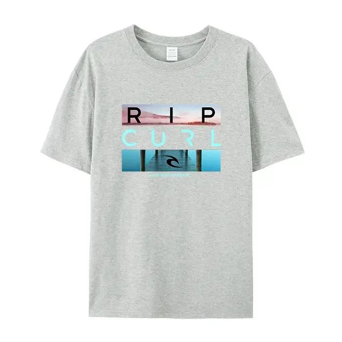 Vente Rip Livethe recherche beauté Curl Logot-chemise pour hommes été incroyable qualité 100% coton