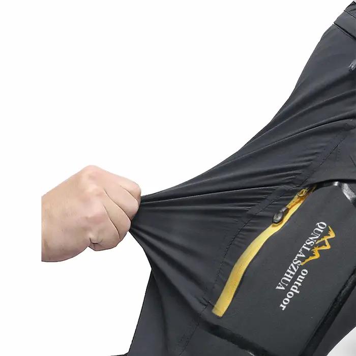 Pantalon décontracté léger pour homme, coupe ajustée, multi-poches, séchage rapide, pour les voyages
