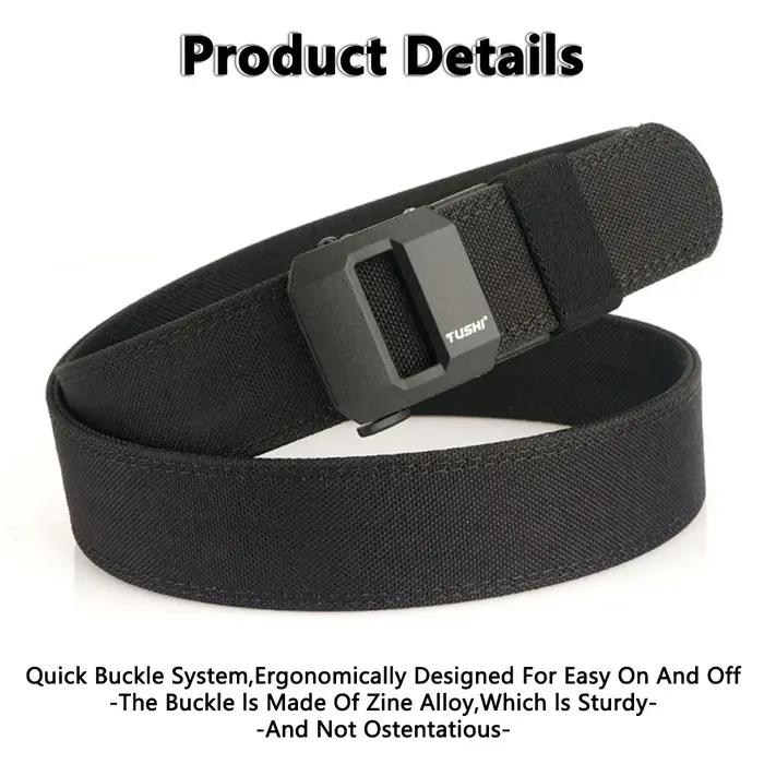 TUSHI ceinture tactique dure pour hommes boucle automatique en métal IPSC pistolet ceinture 1100D Ny