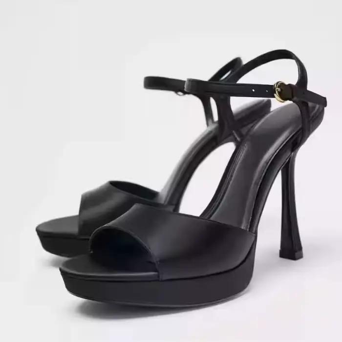 Escarpins à talons épais pour femmes, chaussures à plateforme en Satin, élégantes, couleur unie, con