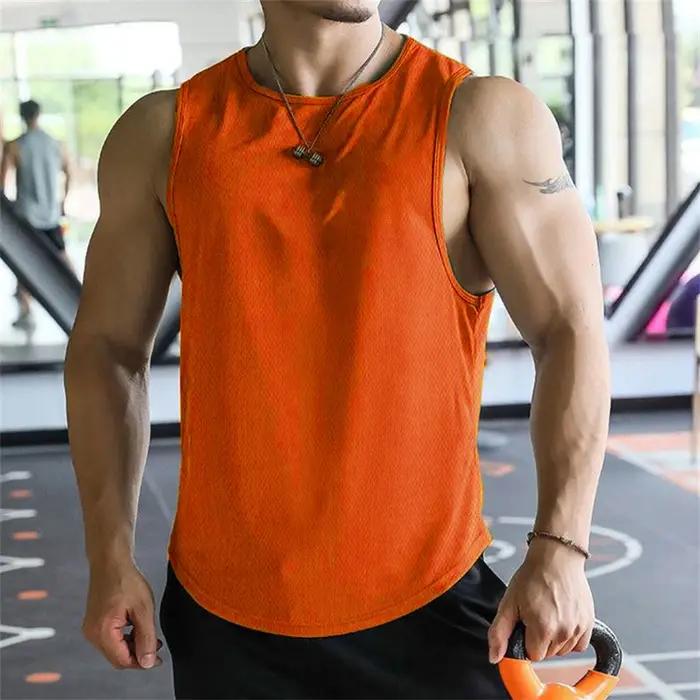 T-shirt en maille de polyester à séchage rapide pour hommes, haut de basket-ball, matériau respirant