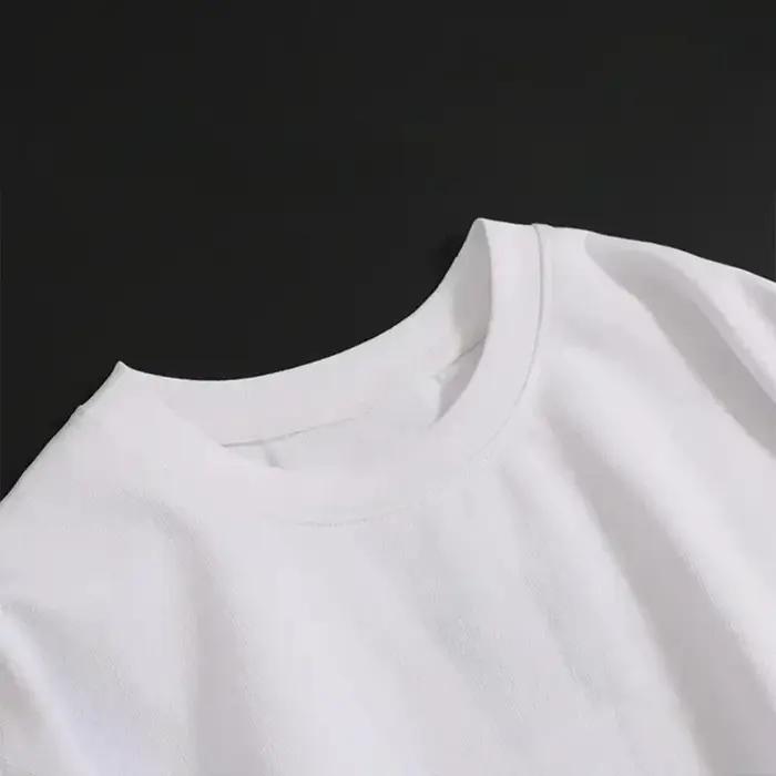 T-shirt d'été américain en coton à manches courtes pour jeunes hommes et femmes, hauts tendance à co