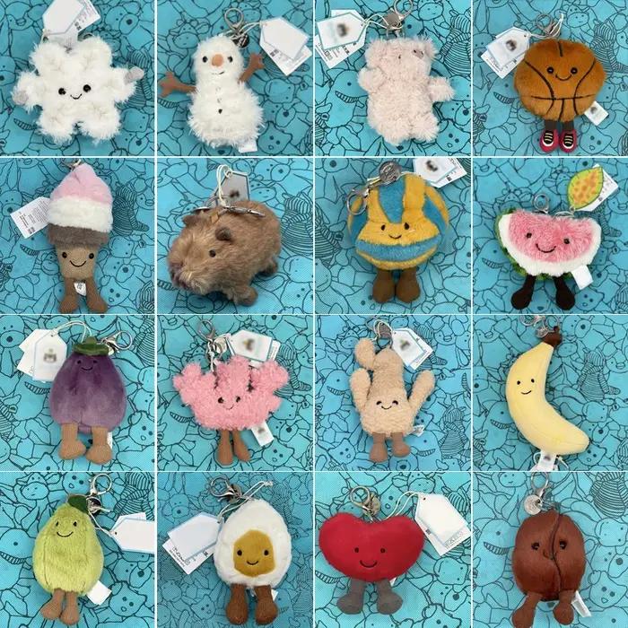 JELLYCAT Porte-clés en peluche ballon de golf, Porte-clés Capybara, Jouet en peluche ballon de volle