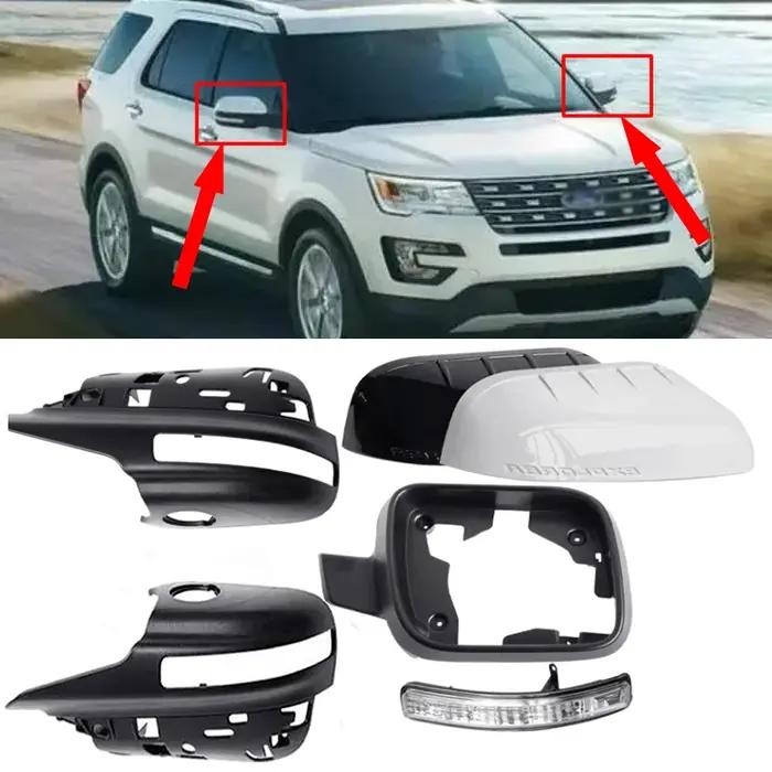 Pour Ford Explorer 2011-2018 rétroviseur clignotant Porte Côté Miroir Cadre Extérieur Vue Arrière Bo