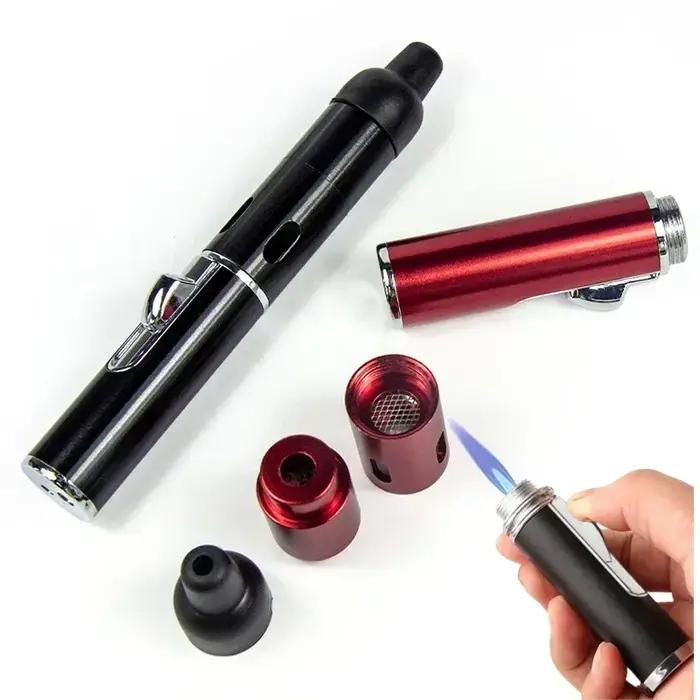 Nouveau briquet à flamme bleue longue portée en métal allumeur d'aromathérapie portable rechargeable pour cigarettes femmes occasions spéciales