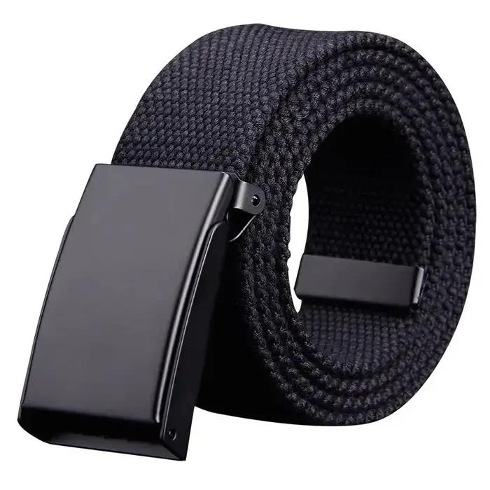 Ceinture en toile respirante pour hommes et femmes, ceinture réglable, DulFor Jeans, extérieur, unis