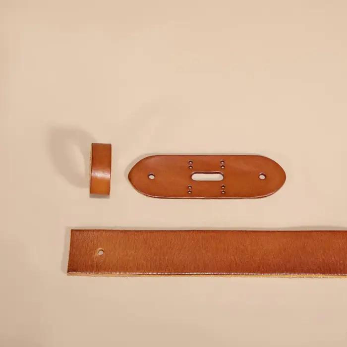 3.8 cm de largeur mâle sans boucle ceintures pour hommes boucle ardillon trou sangle peau de vache b