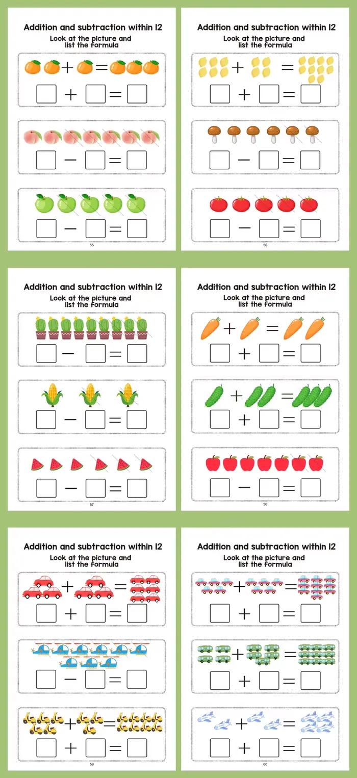 Cahier d'exercices interactif de mathématiques - Comptage, addition et soustraction jusqu'à 10, acti