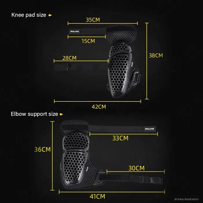 Genouillères de moto genouillère de motocross maille protection de coude de moto genouillères de spo