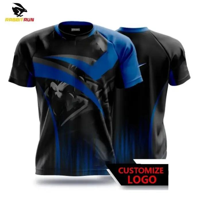 Nouveau T-shirt respirant et confortable pour hommes avec motif imprimé rayé haut de sport décontrac