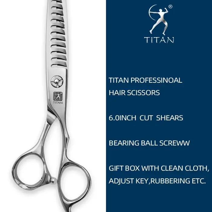 Titan ciseaux à cheveux professionnels coupe salon ciseaux barbier ciseaux amincissants ciseaux de c
