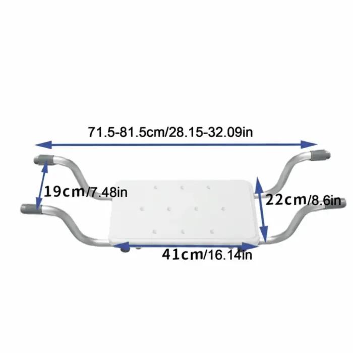 Siège de baignoire robuste à capacité de charge élevée, largeur réglable, longueur ajustable, support de baignoire durable et antidérapant pour bains sécurisés et confortables