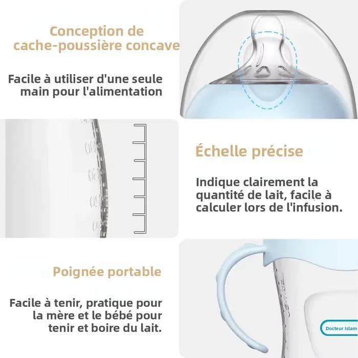 Bouteille PP pour bébé 150 240 330ML avec poignée ergonomique pour nouveau-né alimentation sûre sans BPA moments de biberon confortables pour les nourrissons