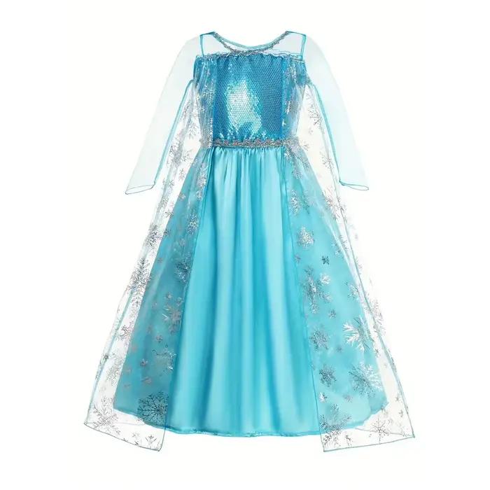 Robe de princesse pour filles, Elsa Anna, blanche-neige, aurore Belle raiponce, pêche, Costume d'hal