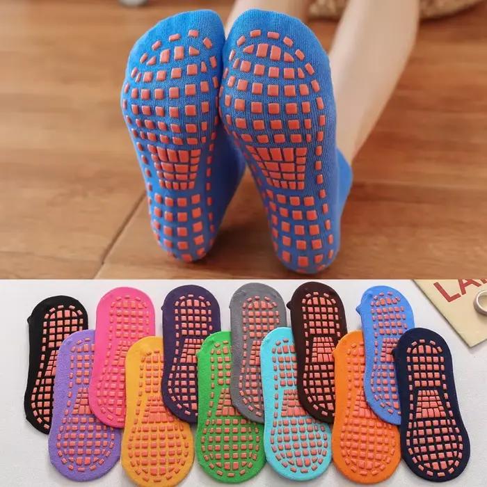Chaussettes antidérapantes pour enfants et adultes, Trampoline Parent-enfant, chaussettes en coton é