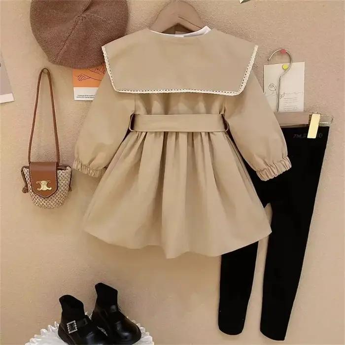 Manteaux Trench pour Filles, Manteaux Longs Coupe-Vent Mignons pour Bébés, Vestes Tendance Cintrées