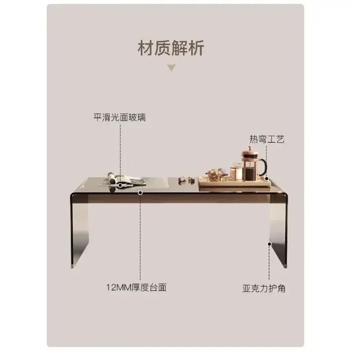Nouvelle table basse en verre salon ménage rectangulaire petit appartement simple moderne mini burea
