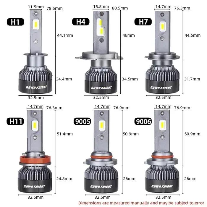 DAWNKNIGHT K5C Mini 40W H7 H4 Version longue durée ampoule de phare Led 4300K K6C Led HB3 H11 ampoul