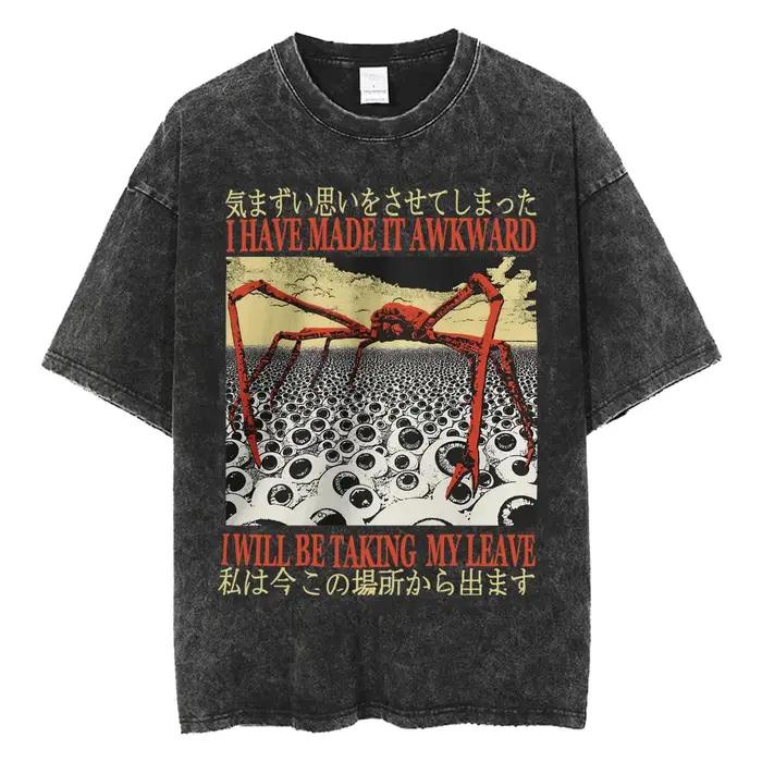 T-shirt manches courtes col rond Y2k, humoristique, à manches courtes, col rond, j'ai fait un mal, j