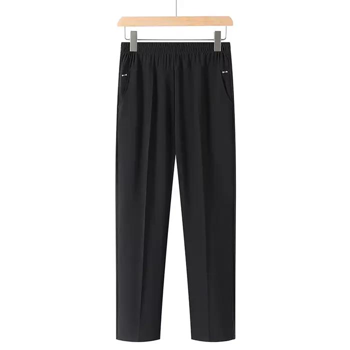 Nouveaux pantalons pour femmes printemps-été, pantalons mom, taille haute élastique, décontractés, c