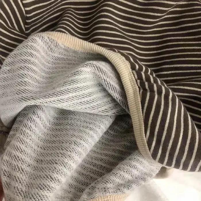 Lawadka coton vêtements pour enfants à manches longues T-shirts rayé bébé garçon hauts pour filles décontracté