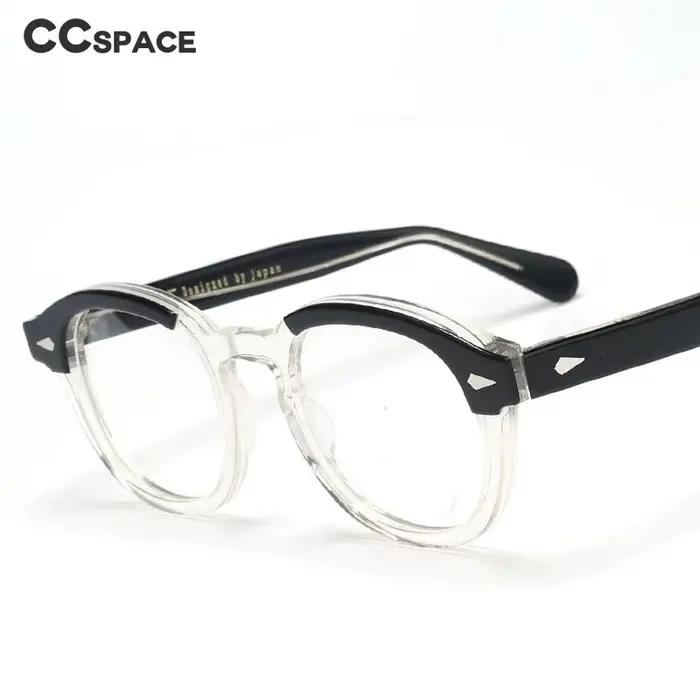 Lunettes Optiques Rondes Rétro en Acétate pour Homme et Femme, Monture Personnalisée, à Rivets, à la