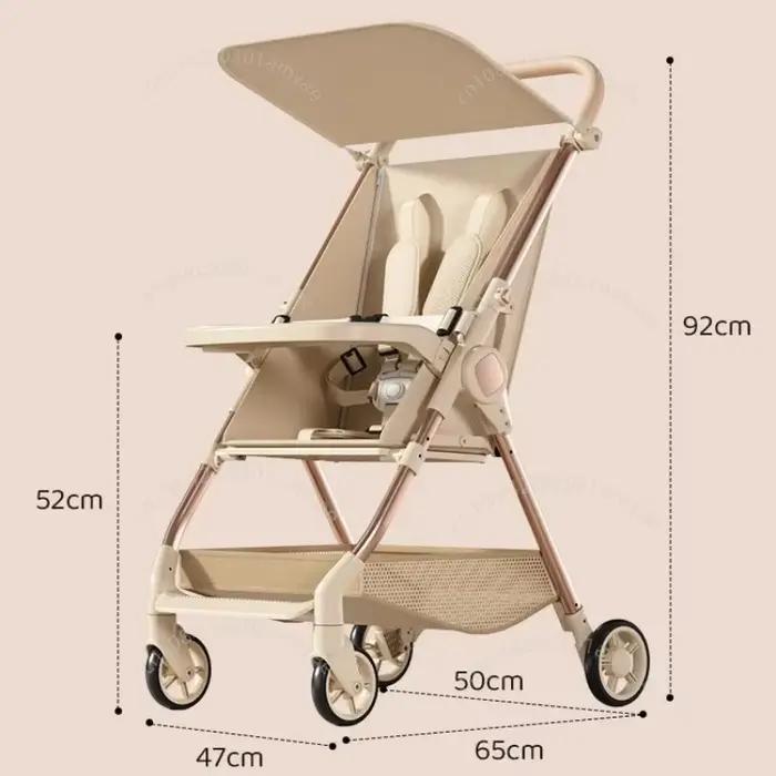 Poussette bébé parapluie ultra-légère pour voyages et escalades de salle à manger avec dossier réglable pour confort optimal