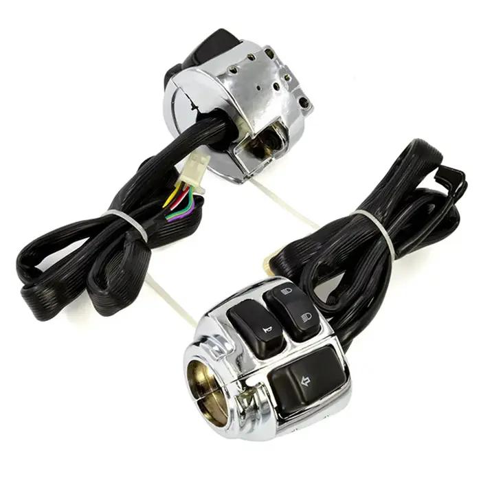 Interrupteur de guidon de moto, clignotant, klaxon, bouton de commande d'engrenage, pour Harley SOFT