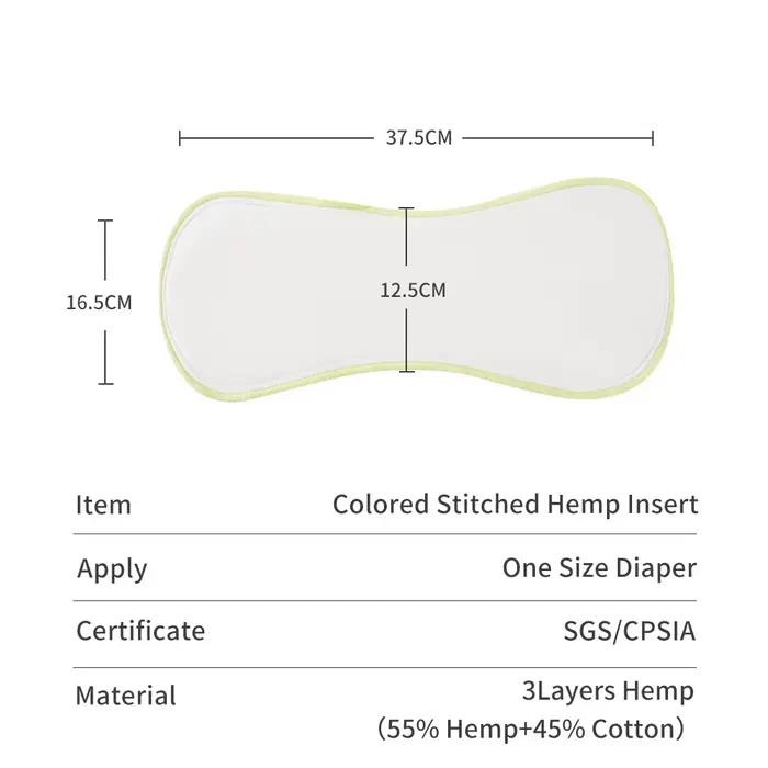 Elinfant – toutes sortes d'insertions de couches en coton de bambou, microfibre de bambou, charbon d