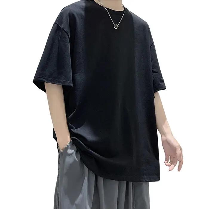 T-Shirt à Manches Courtes et Col Rond pour Homme, Vêtement en Coton, Style Hip Hop, Streetwear, Coul