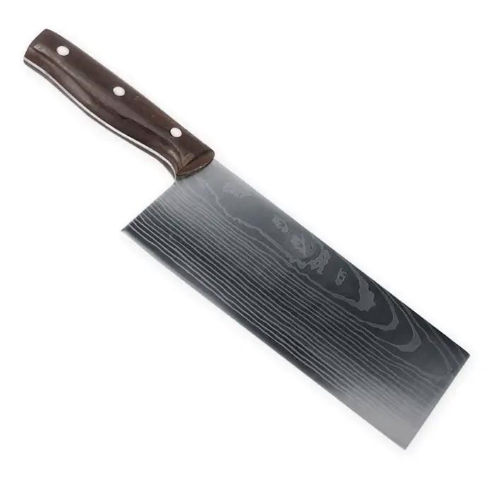 Couteau japonais en acier inoxydable, couteau de cuisine de Chef à motif damas, outil avec manche en