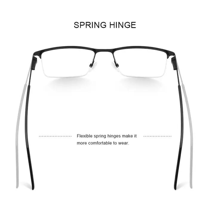MERRYS-Lunettes à monture carrée pour hommes, demi-optique, ultralégères, style business, myopie, en