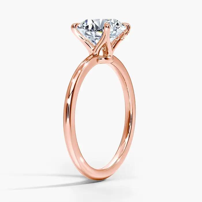 Szjinao – bague en Moissanite couleur D, 1ct, 2ct, 3ct, 5ct, en or Rose pour femmes, bijoux de fianç