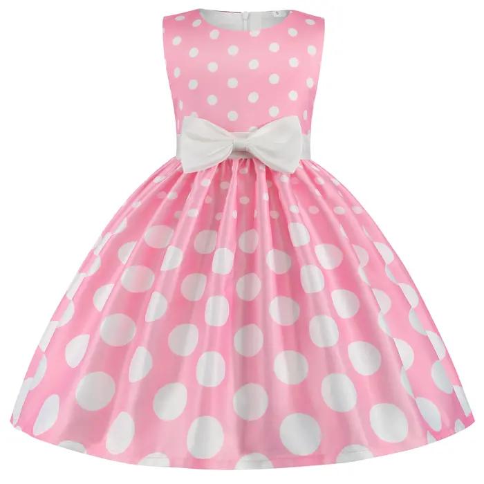 Nouvelle Robe pour Filles 2026 – Robe sans Manches en Tulle avec Pompons, Robe de Princesse en Dente